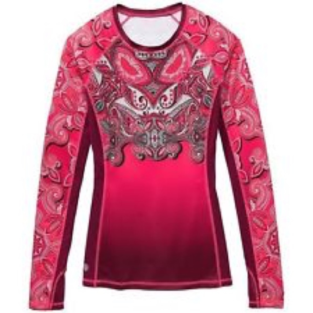 Athleta Runaway Black cherry long sleeve top